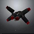 Multi Barrel Gun With Wooden Stock Black Barrels And Red Muzzles