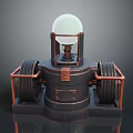 Vintage Industrial Lighting Combination With Spherical Glass Lampshade And Copper Metal Frame