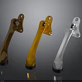 Shiny Metal Mechanical Levers With Black Bases In Gold Orange And Silver Colors
