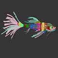 The preparation of fish crafts 3d model