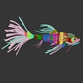 The preparation of fish crafts 3d model