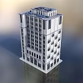Modern Tall Multi Story Hotel Building With White Exterior And Arched Windows Design