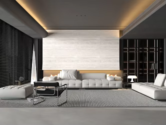 modern living room living room 3d model
