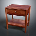 Wooden Nightstand With Single Drawer And Lower Shelf Simple Functional Design