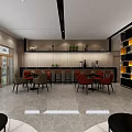 Modern Hotel Lobby Interior With Marble Flooring Reception Desk And Pendant Lights