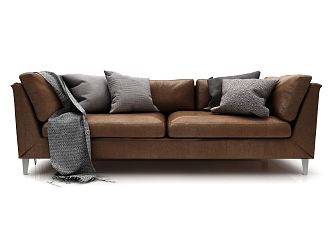 modern double sofa 3d model