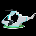 Modern Experience Helicopter 3d model