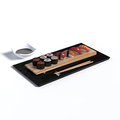 Modern Sushi Sushi Plate 3d model Modern Sushi Sushi Plate 3d model