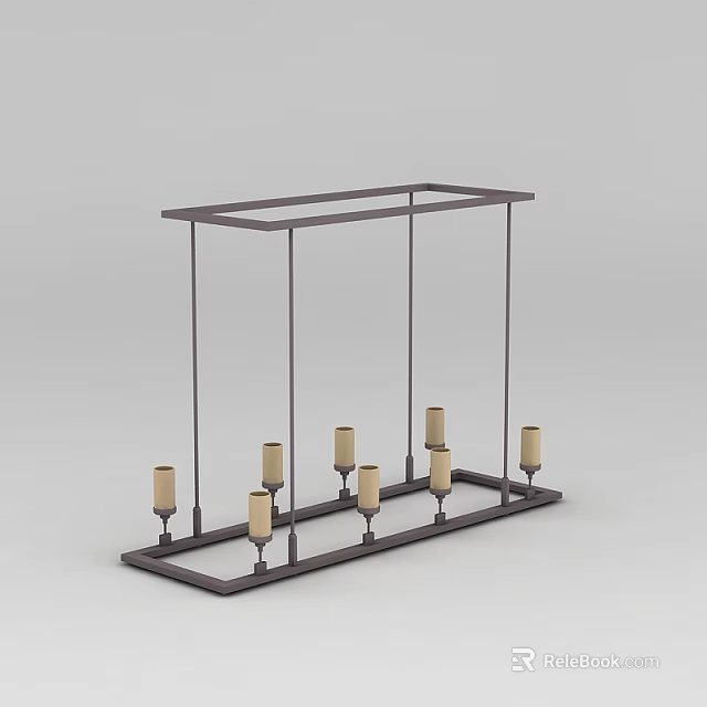 Modern Tech Exhibition Hall With Metal Frame And Multiple Cylindrical Light Fixtures 3d model 