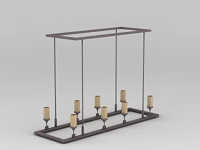 Modern Tech Exhibition Hall With Metal Frame And Multiple Cylindrical Light Fixtures 3d model