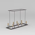 Modern Tech Exhibition Hall With Metal Frame And Multiple Cylindrical Light Fixtures 3d model