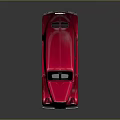 Red Vintage Classic Car With Shiny Retro Design And Old Model Features