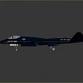 Dark Blue Fighter Jet Model With USAF Logo Number 15 And Transparent Cockpit