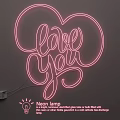 Decorative Lighting Combination Featuring Pink Neon Lamp With Heart Shaped Love You Lettering