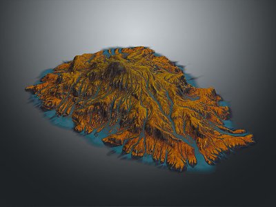 Geography, topography, mountain shape, ridge, ridge, valley, mountain range, canyon, geomorphology, mountain peak, mountain body 3d model