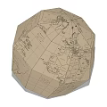 Unique Stylish Vintage Polyhedral Globe Decorative Ornament for Home Tabletop Decoration