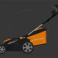 Durable Black And Orange Agricultural Lawn Mower With Ergonomic Handle Wheels And Efficient Cutting