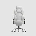 Gray Leather Office Chair With Ergonomic Design For Home Office Workspace