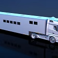 Silver Mobile Utility Truck With Extended Awning And Multiple Windows For Mobile Workspace 3d model