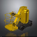 Yellow Hydraulic Mobile Aerial Work Platform With Guardrail Mechanical Arm And Wheels