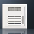 Modern door handle air conditioner vent air conditioner hardware accessories hardware socket remote control wiring board network cable interface air conditioner vent 3d model