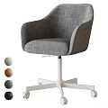 Modern Fabric Office Chair With Swivel Function And Multiple Color Options 3d model