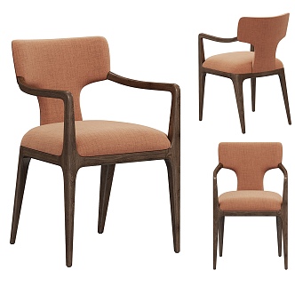 Dining Table Armchair Dining Chair Single Chair 3d model