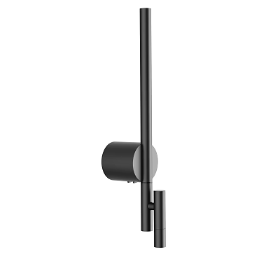 Modern Black Wall Light With Minimalist Design Round Body And Sleek Lines 3d model
