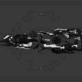 Futuristic Cosmic Spaceship with Detailed Mechanical Structure and Aerodynamic Design Features