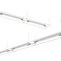 Modern Linear Chandelier Design With Suspended Metal Frame And Sleek Interior Style