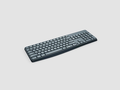 computer keyboard 3d model