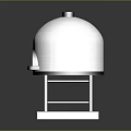 Stainless Steel Domed Pizza Oven With Flame For Household Kitchen Use