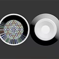 Elegant Cups Featuring Colorful And Silver Intricate Floral Patterns