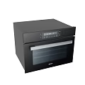 Modern Black Kitchen Oven With Digital Display And Glass Door