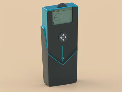 Handheld Industrial Measurement Device with Digital Display and Control Buttons for Precision Engineering Work 3d model