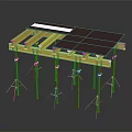 SCORPA Industrial Equipment Platform With Yellow Beams And Blue Support Legs