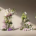 Elegant Floral Display With Colorful Blooms Greenery And Event Decoration