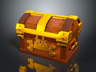 Cartoon Chest Treasure Chest Treasure Chest Jewelry Chest Cashbox Wooden Chest Game Chest Treasure Chest Pirate Chest 3d model