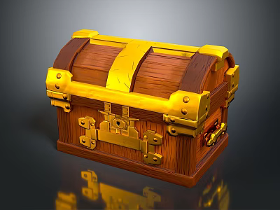 Cartoon Chest Treasure Chest Treasure Chest Jewelry Chest Cashbox Wooden Chest Game Chest Treasure Chest Pirate Chest 3d model