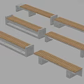 Modern Wooden And Concrete Bench Design For Indoor Outdoor Use