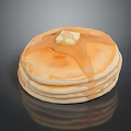 Delicious Stack of Fluffy Pancakes With Melted Butter and Syrup