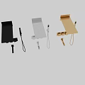 Black Modern Shower Faucet With Fixed Head Handheld Sprayer And Control Handles