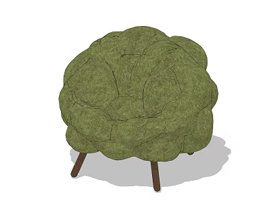 Nordic Leisure Chair Simple Casual Single Chair 3d model