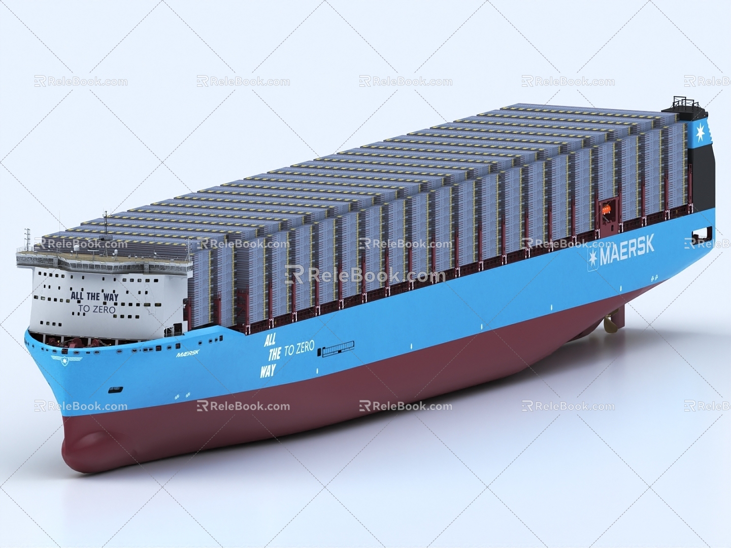 Container ship tanker ship transport ship rescue ship supply ship 3d model