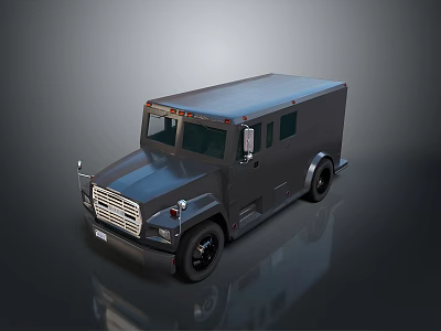 Modern Gray Tank Design With Smooth Surface Reflective Finish And Cab Wheels 3d model