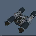 Mechanical Device With Dual Cylindrical Engines And Central Metal Connecting Structure