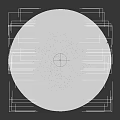 White Cracked Ceramic Vessel with Footed Base and Metal Accents