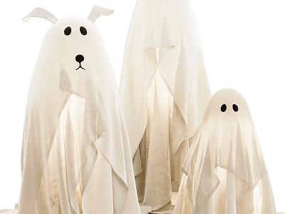 Dog Ghost Halloween Holiday Decoration 3d model