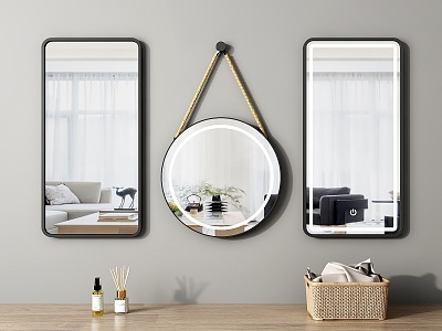 mirror bathroom mirror hanging mirror bathroom mirror dressing mirror full-length mirror hanging mirror 3d model