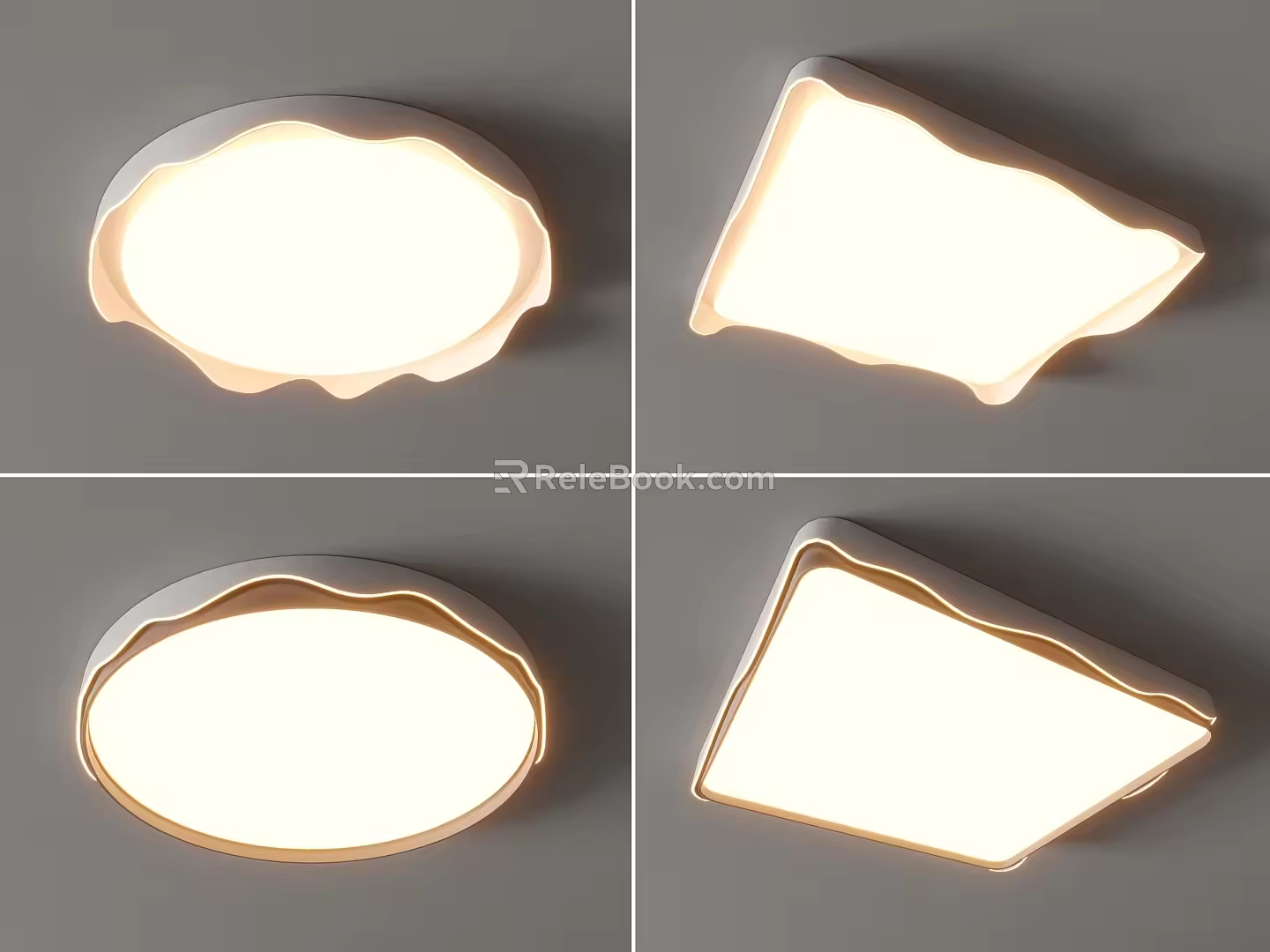Ceiling lamp round ceiling lamp square geometric combination bedroom living room children's room simple ceiling lamp 3d model